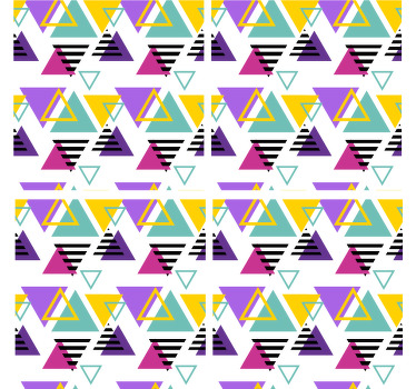 Bases para copos vintage Cores vivas padrão dos anos 80 - TenStickers