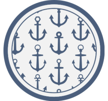 Untersetzer mit maritimem anker-motiv - TenStickers