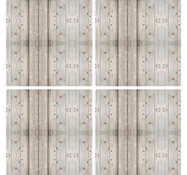 Valkoinen mänty puu vaikutus tekstuuri lasinalunen - Tenstickers