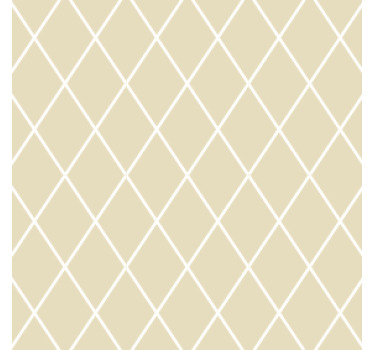 Cream diamond minimalist pattern modern coaster - TenStickers