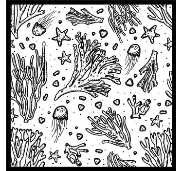 Posavasos elementos de vida submarina - TenVinilo