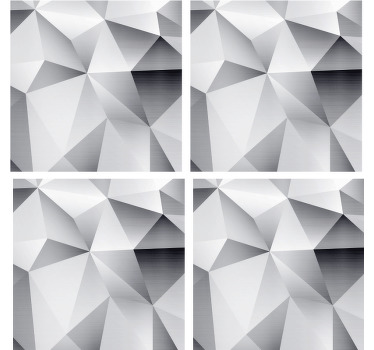 은색 우주 기하학 무늬 질감 코스터 - TenStickers