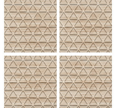 Dřevěný efekt trojúhelník geometrické texturypodtácek - TenStickers