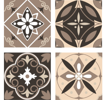 Brune klassiske fliser underlag fliser - Tenstickers
