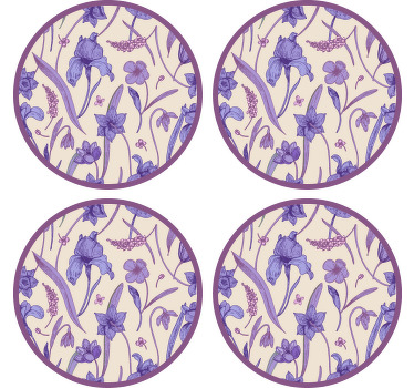 çiğdem çiçeğinin güzel çayırı daha fazla bardak altlığı - TenStickers