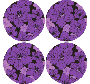 Vackra lila krokus landskap fler glasunderlägg - Tenstickers