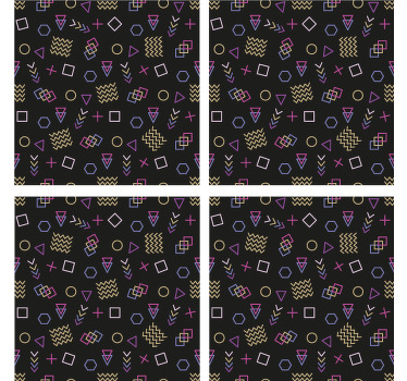 Spalvingi papuošti 80-ųjų metų senoviniai padėkliukai - „Tenstickers“