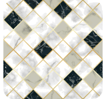 Glamour style gold and marble pattern coaster - TenStickers