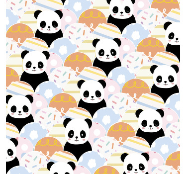 パッチワーク動物パンダデザインヴィンテージコースター - TENSTICKERS