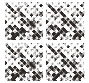 黑白几何纹理杯垫 - TenStickers