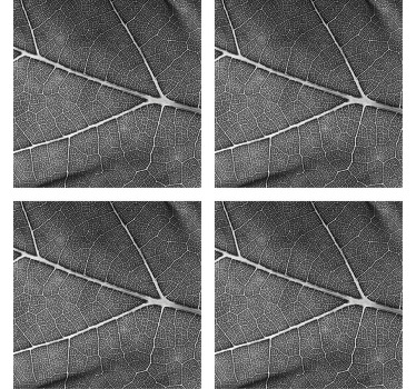 Black leaf texture effect texture coaster - TenStickers