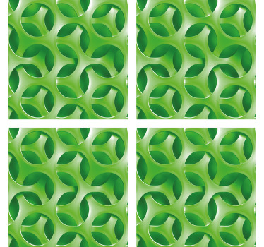 Green abstract  texture coaster - TenStickers