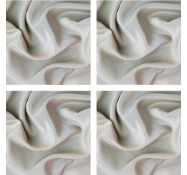 White silk fabric texture effect coaster - TenStickers