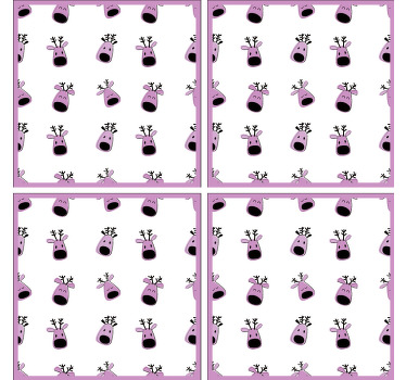 Rosa hjort julemønster underlag jul - Tenstickers