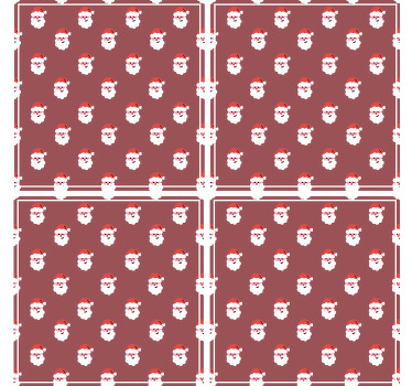 Noel baba kırmızı model noel altlığı - TenStickers