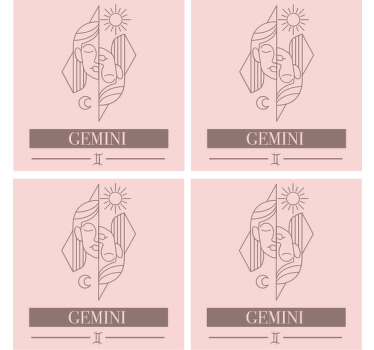 双子座粉红卡生肖现代过山车 - TenStickers