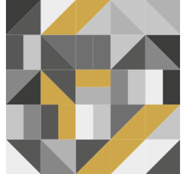 Geometrisk mønster med gyldne elementer coaster - TenStickers