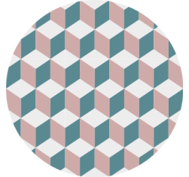 Pastel colored cubes modern coaster - TenStickers
