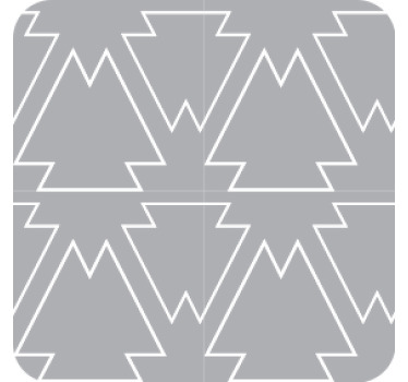 Elegant grå geometrisk mønster flise coaster - TenStickers