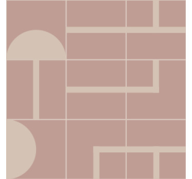 Geometrisk mønstret overflade coaster - TenStickers