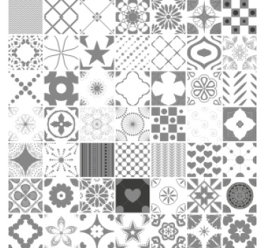 Gray "Trujillo" tile coasters - TenStickers