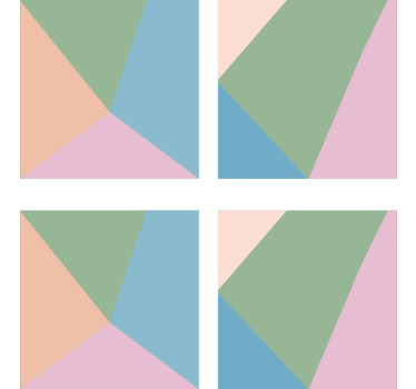 Pastel triángulos geométricos más posavasos - TenVinilo