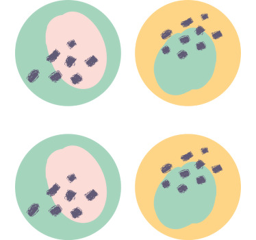 Pastell väggkonst bildar fler glasunderlägg - Tenstickers