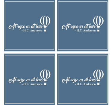Hc andersen at rejse er at leve citat coastere - TenStickers