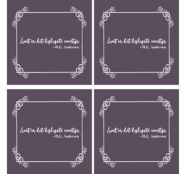 Hc andersen livet er et eventyr citat coastere - TenStickers