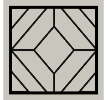 Padrão quadrado preto e branco mais bases para copos - TenStickers