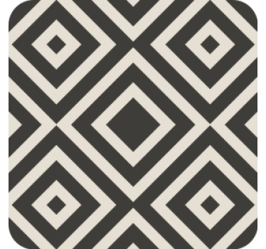 회색과 흰색 사각형 패턴 더 많은 코스터 - TenStickers