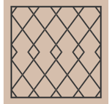 Geometriska beige diamantmönster fler glasunderlägg - Tenstickers