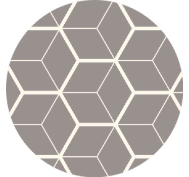 Grått og hvitt sekskantmønster flere glassbrikke - Tenstickers