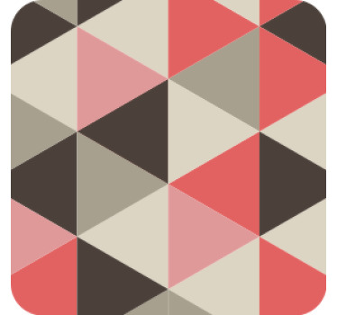 γκρι και ροζ τρίγωνο μοτίβο περισσότερα σουβέρ - TenStickers