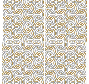 Delicate white flowers in 3D tile coasters - TenStickers