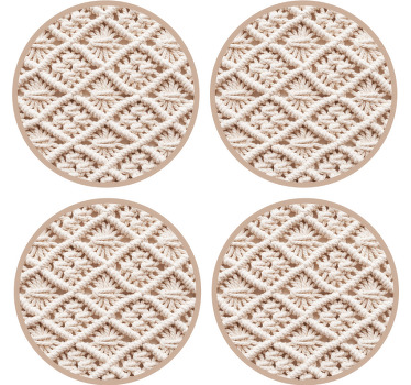 Kulatý "boho" dekorace texturypodtácek - TenStickers