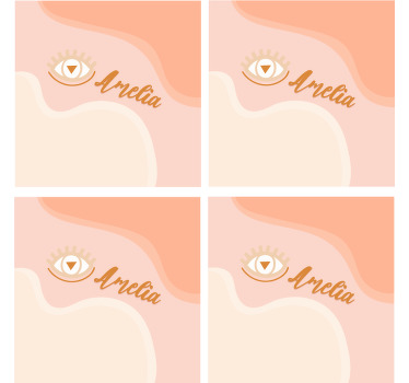 Personalisierte untersetzer mit sanften kurven - TenStickers