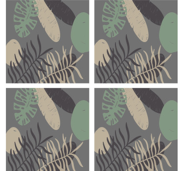 "Boho" style jungle modern coaster - TenStickers