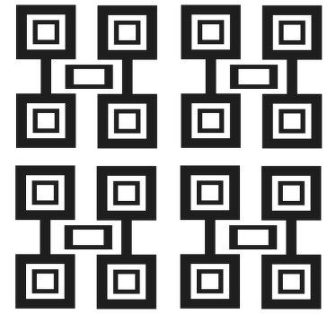 Untersetzer mit schwarzem quadrat-muster - TenStickers