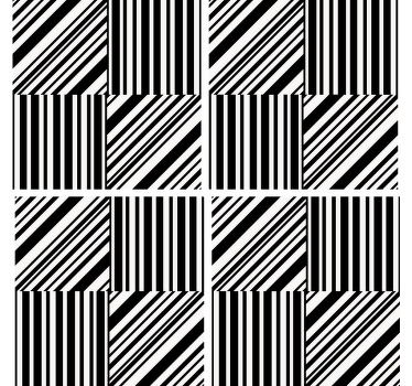 Untersetzer mit gestreiftem muster quadrat - TenStickers