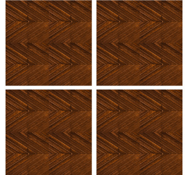 Cosmopolitan-style  wood zigzag effect coaster - TenStickers