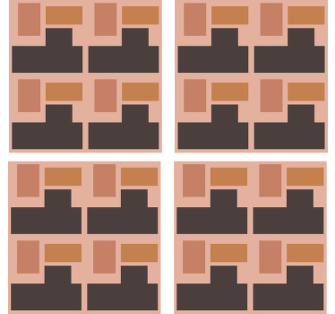 Untersetzer geometrische blockanordnung - TenStickers