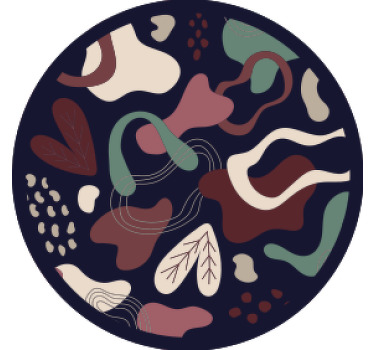 抽象艺术红色和绿色图案杯垫 - TenStickers