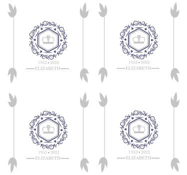 Platinum Jubilee personalized coasters - TenStickers