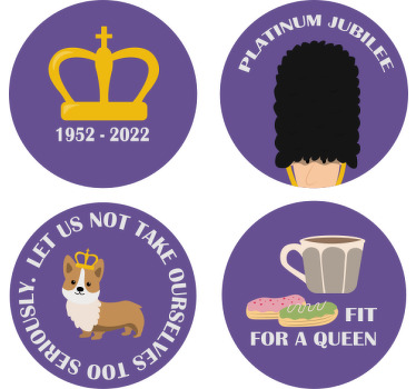 Queens Jubilee more coasters - TenStickers
