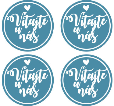 Podtácky pod pohár vitajte u nás - Tenstickers