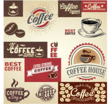 Untersetzer Vintage Retro Kaffee Designs - TenStickers