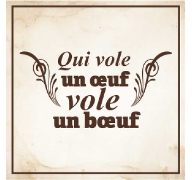 Dessous de verre vintage Qui vole un œuf - TenStickers