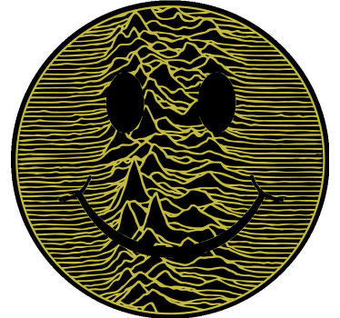 Pulsar smiley face vintage coaster - TenStickers