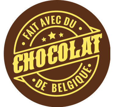 Dessous de verre Fait avec du chocolat belge - TenStickers